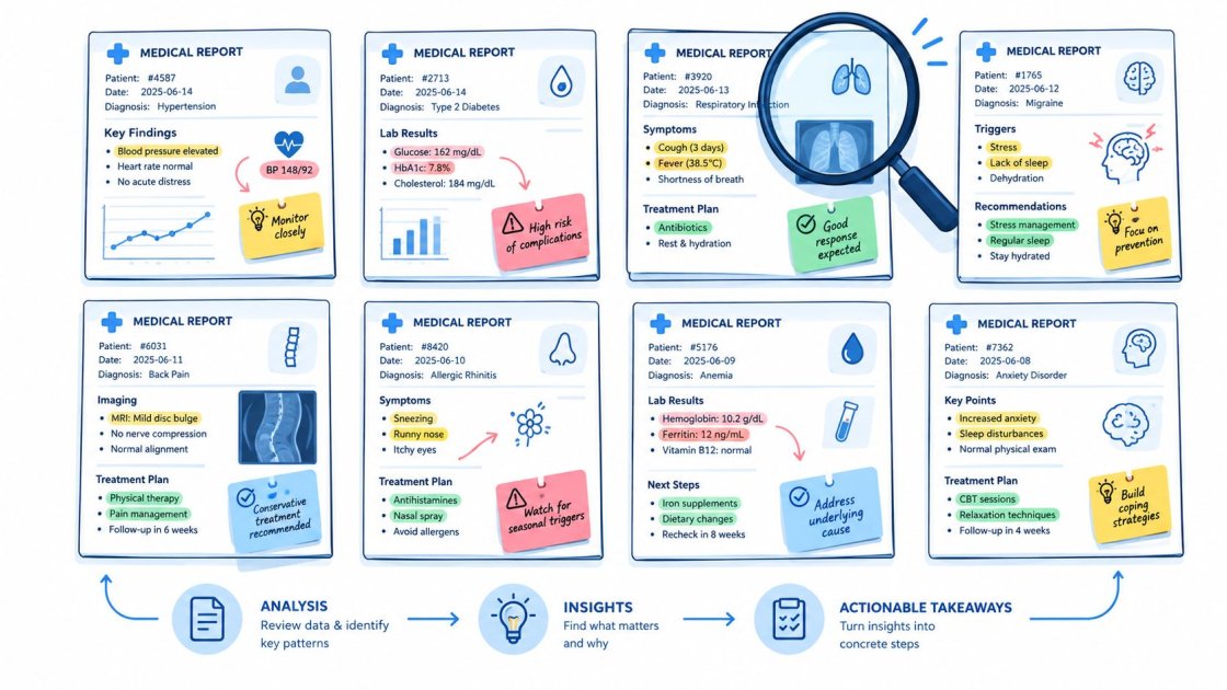 Sample Medical Reports: 8 Annotated Examples and Pitfalls